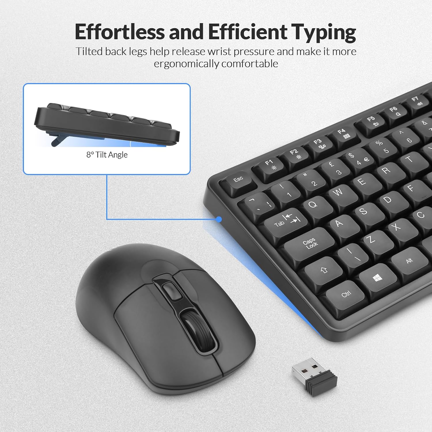 Detalle de Rii RK209 wireless keyboard set 10 m range
