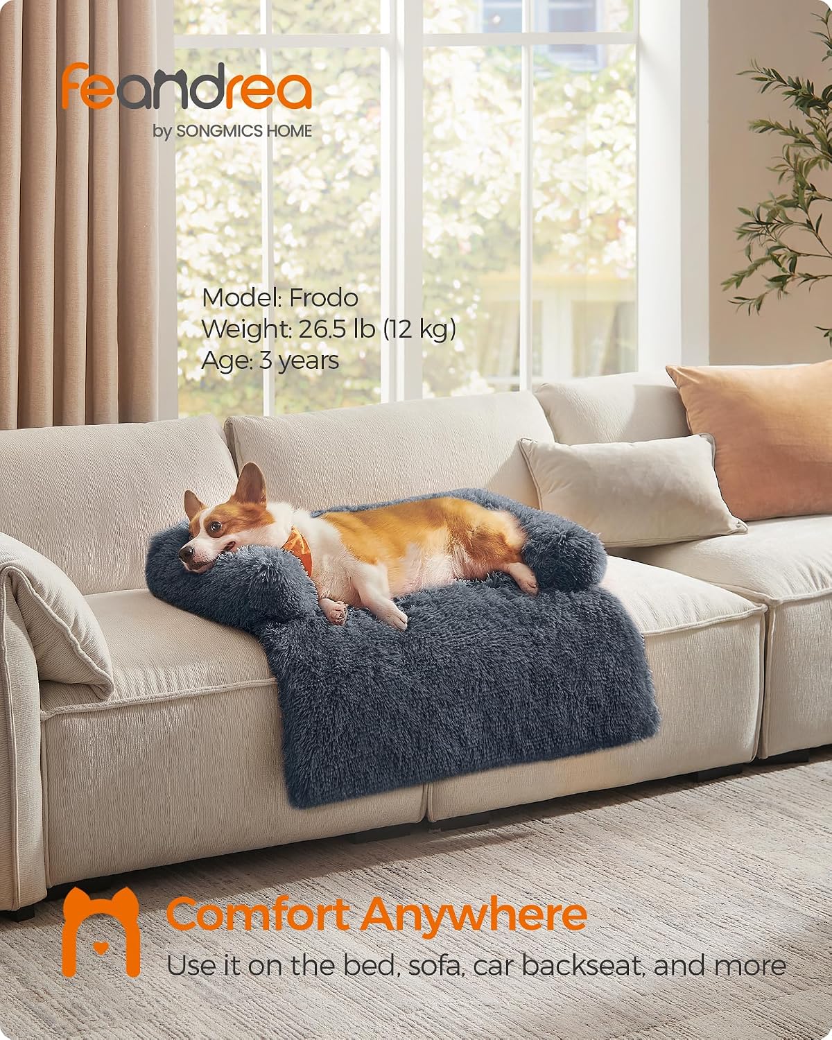 Thumbnail 1 de FEANDREA FluffyHug PGW222G02 Dog Sofa Bed, Dark Grey, 95 x 85 x 16 cm