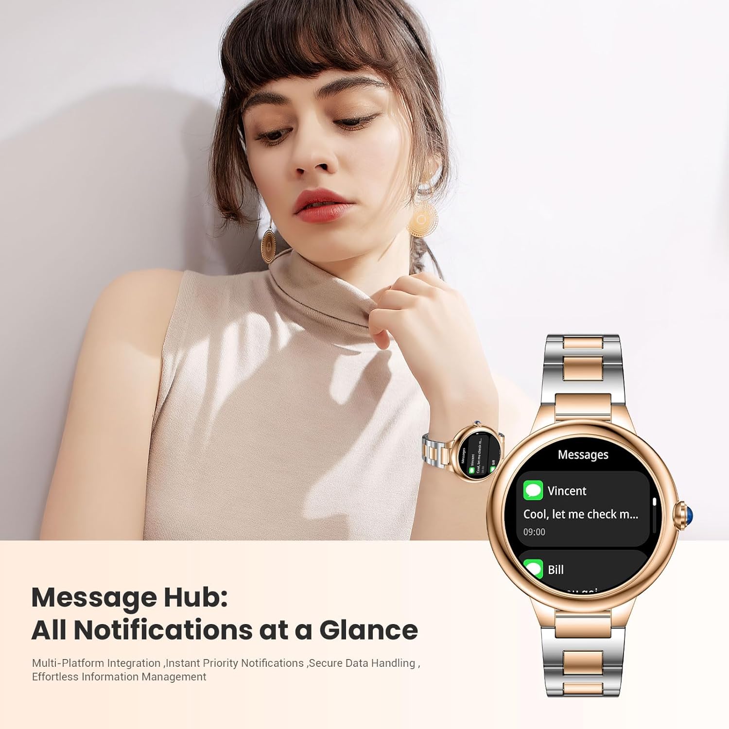 Detalle 2 de 2026 Upgrade Smart Watch for Women 1.19" AI Fitness Tracker