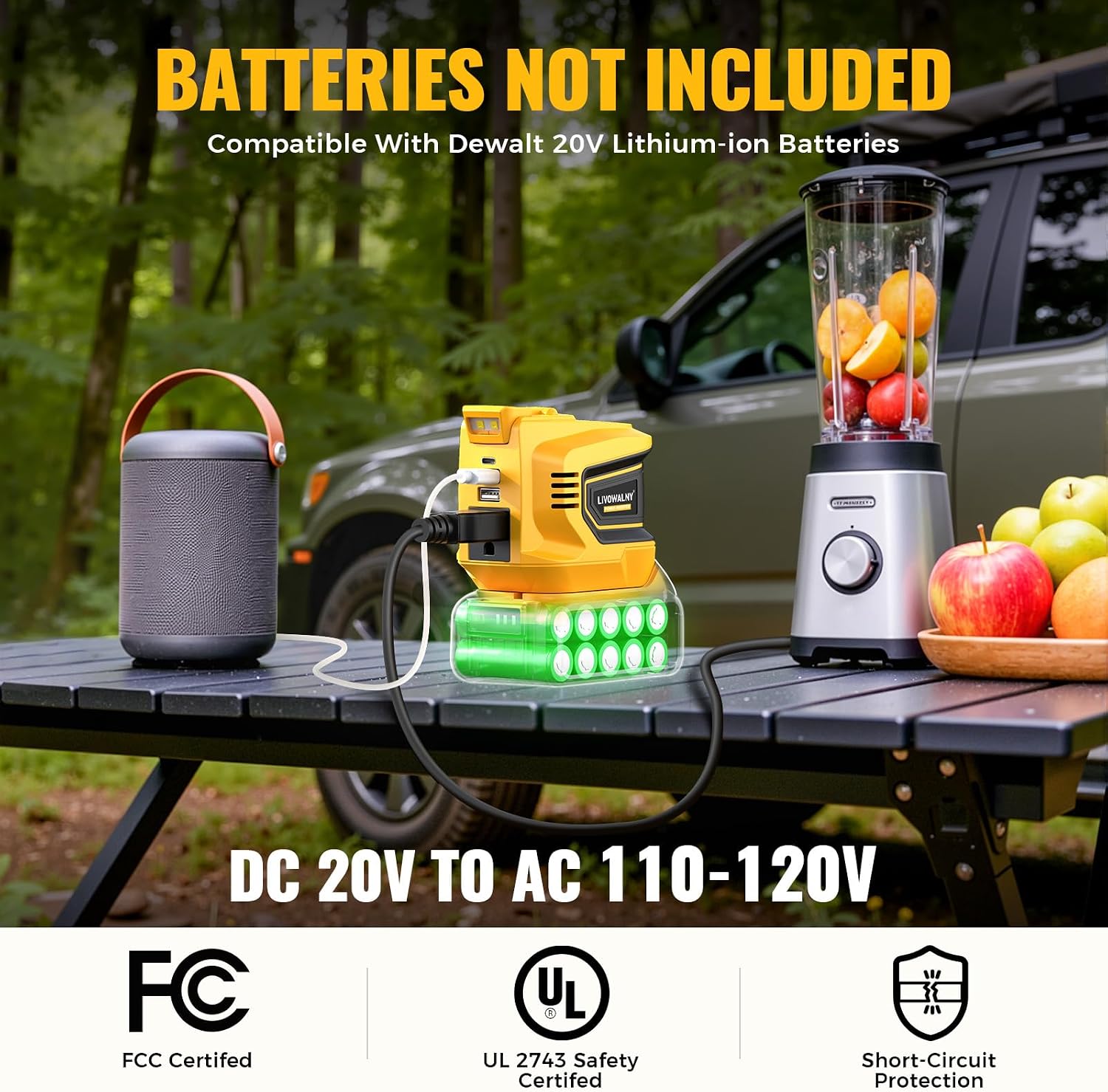 Thumbnail 3 de Dewalt 20V 200W Power Inverter with USB-C and AC 🔌