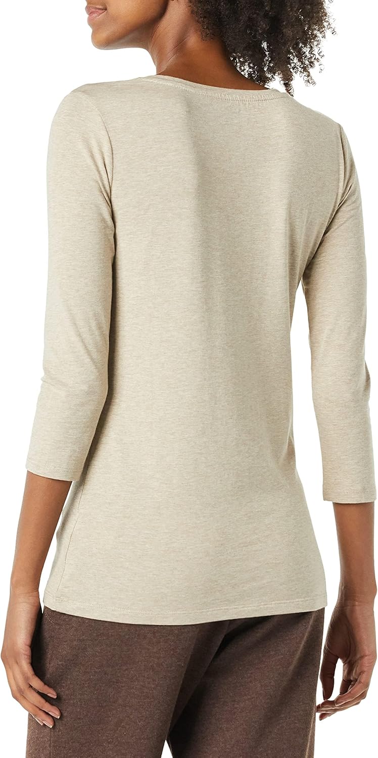 Thumbnail 1 de Amazon Essentials Damen T-Shirt mit V-Ausschnitt und 3/4-Ärmeln (Regular Fit) – in Übergröße