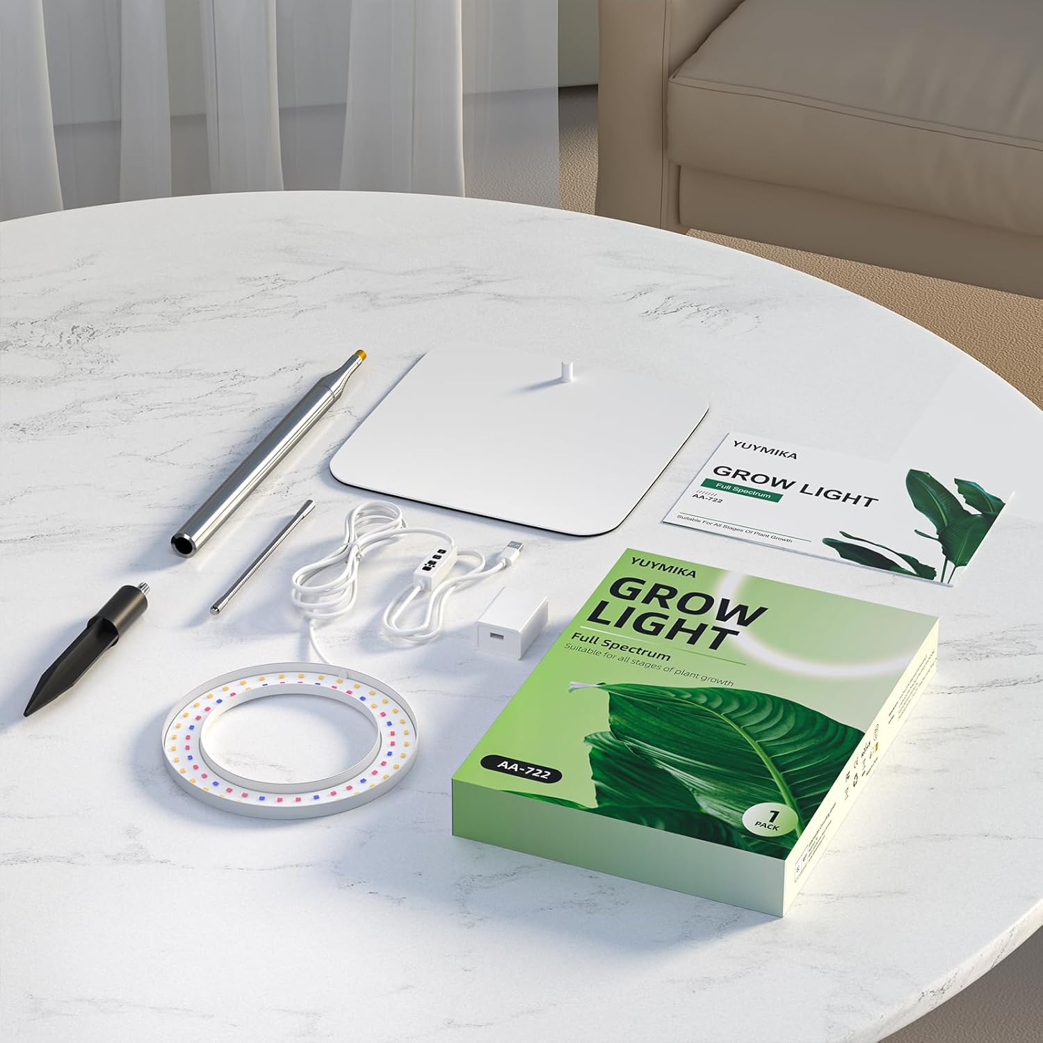 Thumbnail 5 de YUYMIKA 72 LED Vollspektrum Pflanzenlampe – vielseitige Wachstumshelfer mit 360°-Flexibilität