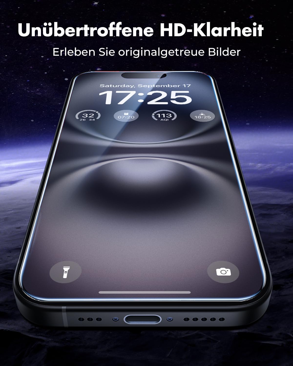 Detalle 2 de UNBREAKcable Panzerglas Schutzfolie für iPhone 16 6,1
