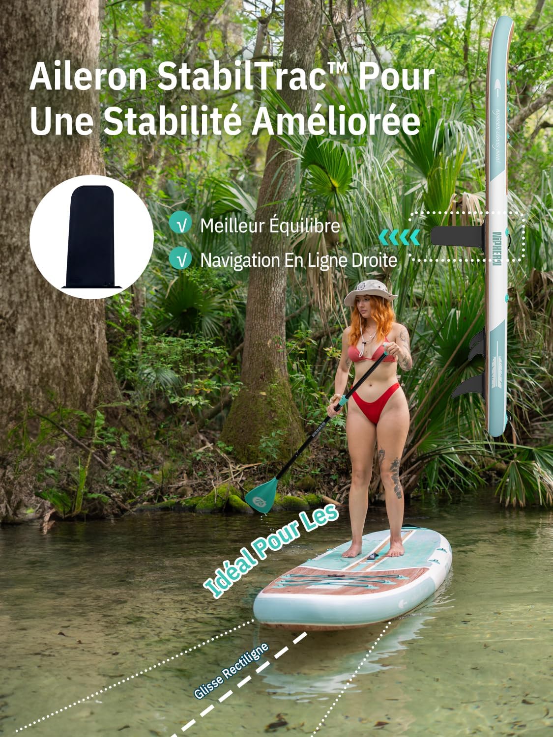 Detalle 2 de Niphean Paddle Gonflable Adulte avec Tous les Accessoires – 320 cm, 200 kg, siège inclus