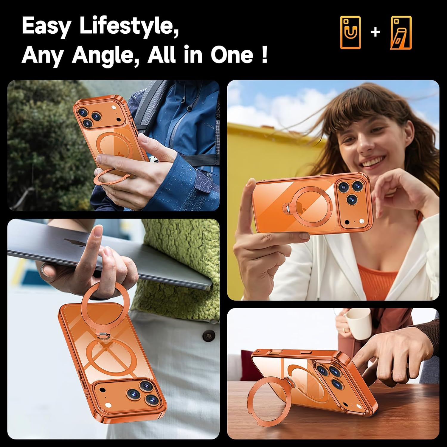 Thumbnail 6 de Tri-Shield Protection for iPhone 17 Pro Case with 360° Spin Stand and MagSafe Compatibility