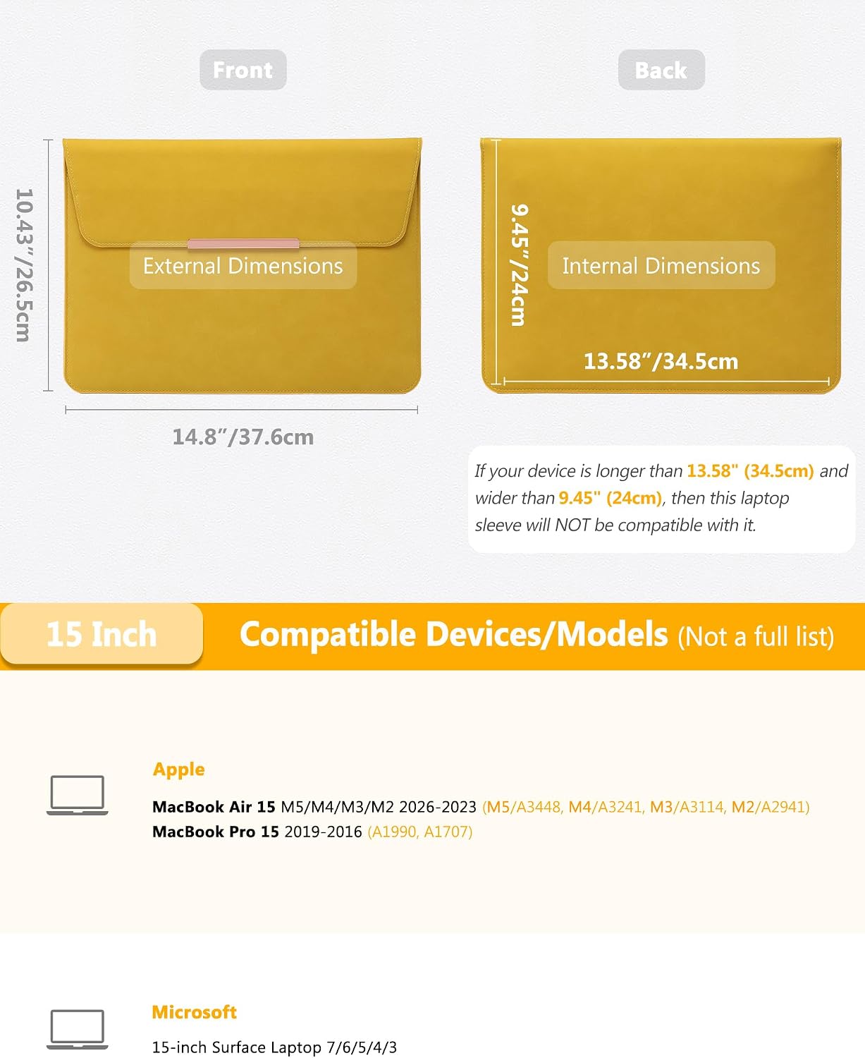 Detalle 2 de HYZUO 15 Zoll Laptop-Hülle mit Ständer