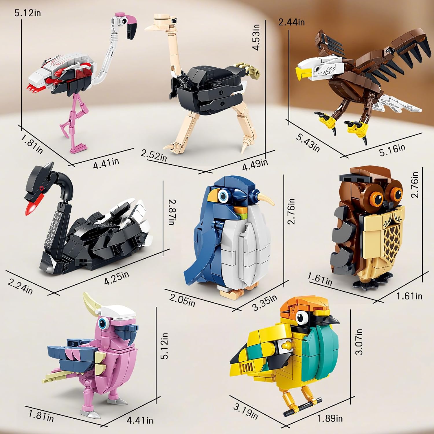 Detalle 2 de Bird Building Set, 835 Pieces