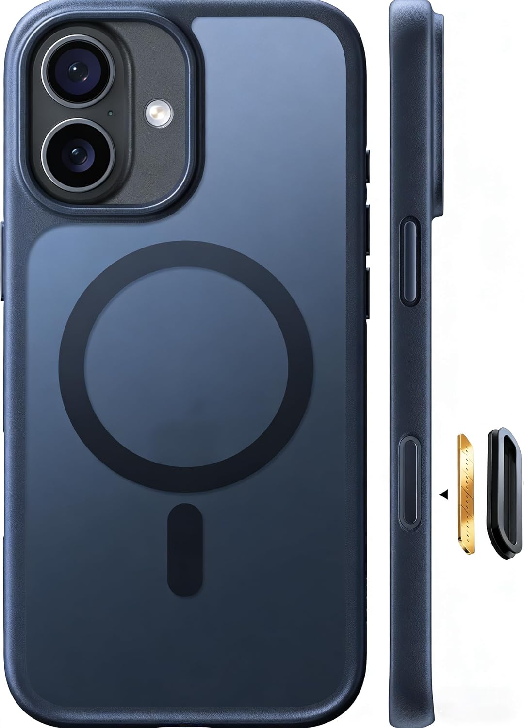 Detalle de TORRAS for iPhone 17 MagSafe Case (Matte Black) with 12FT Military Grade Shock Protection
