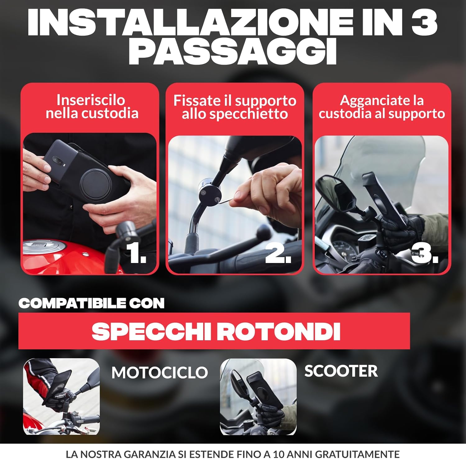 Detalle de Shapeheart Porta cellulare scooter 8 kg