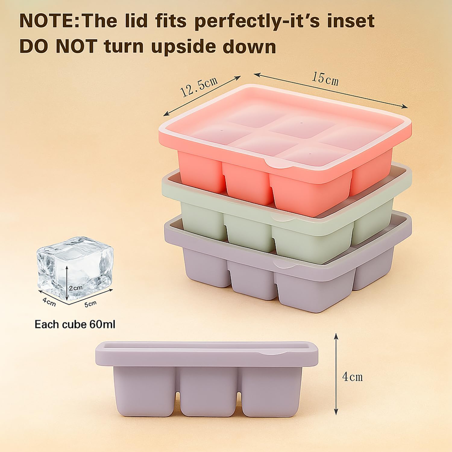 Thumbnail 3 de Nelbons 3Pcs Ice Cube Tray