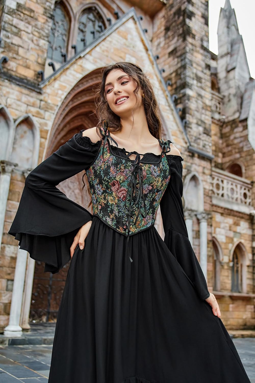 Detalle 2 de SCARLET DARKNESS Renaissance Korsett Top Vintage
