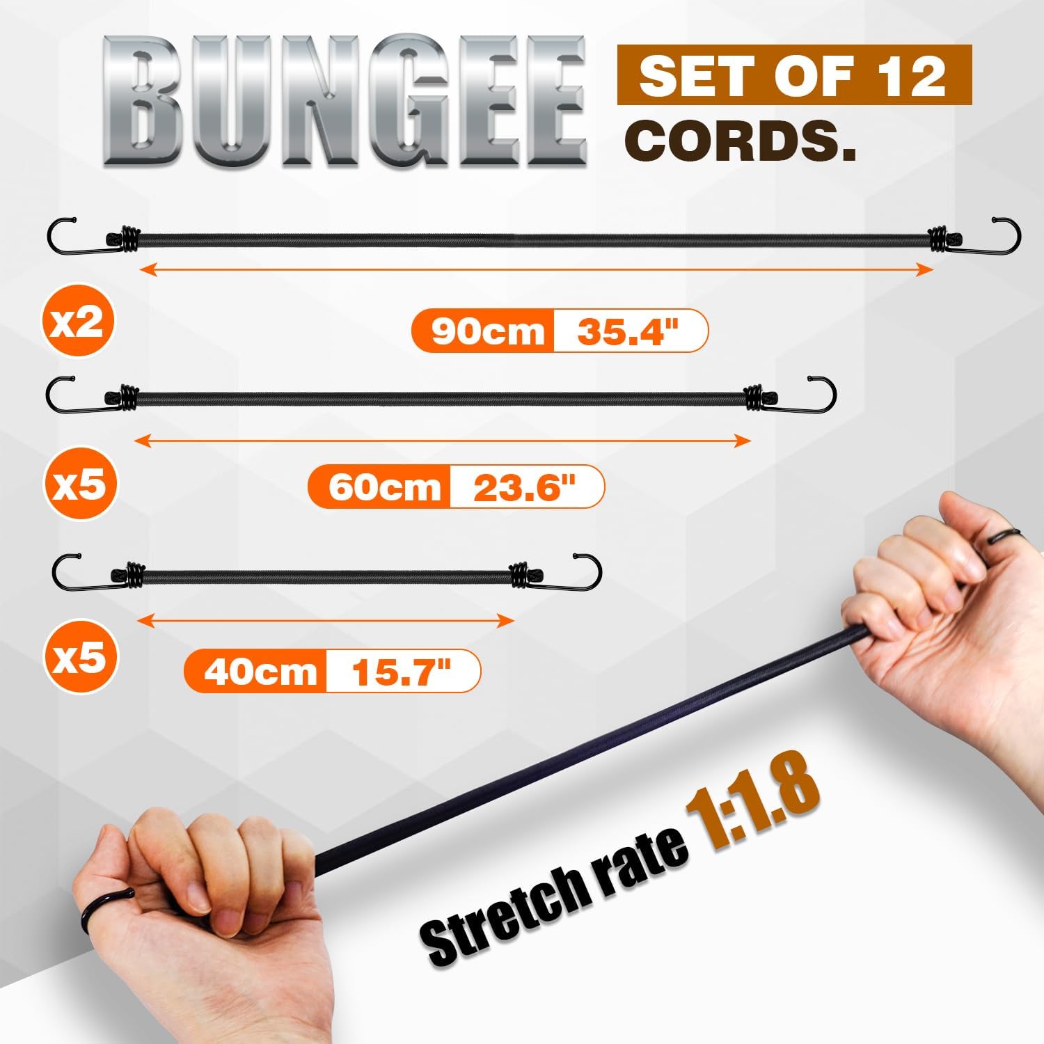 Detalle 2 de GINKGO 12 Pack Bungee Cords with Hooks