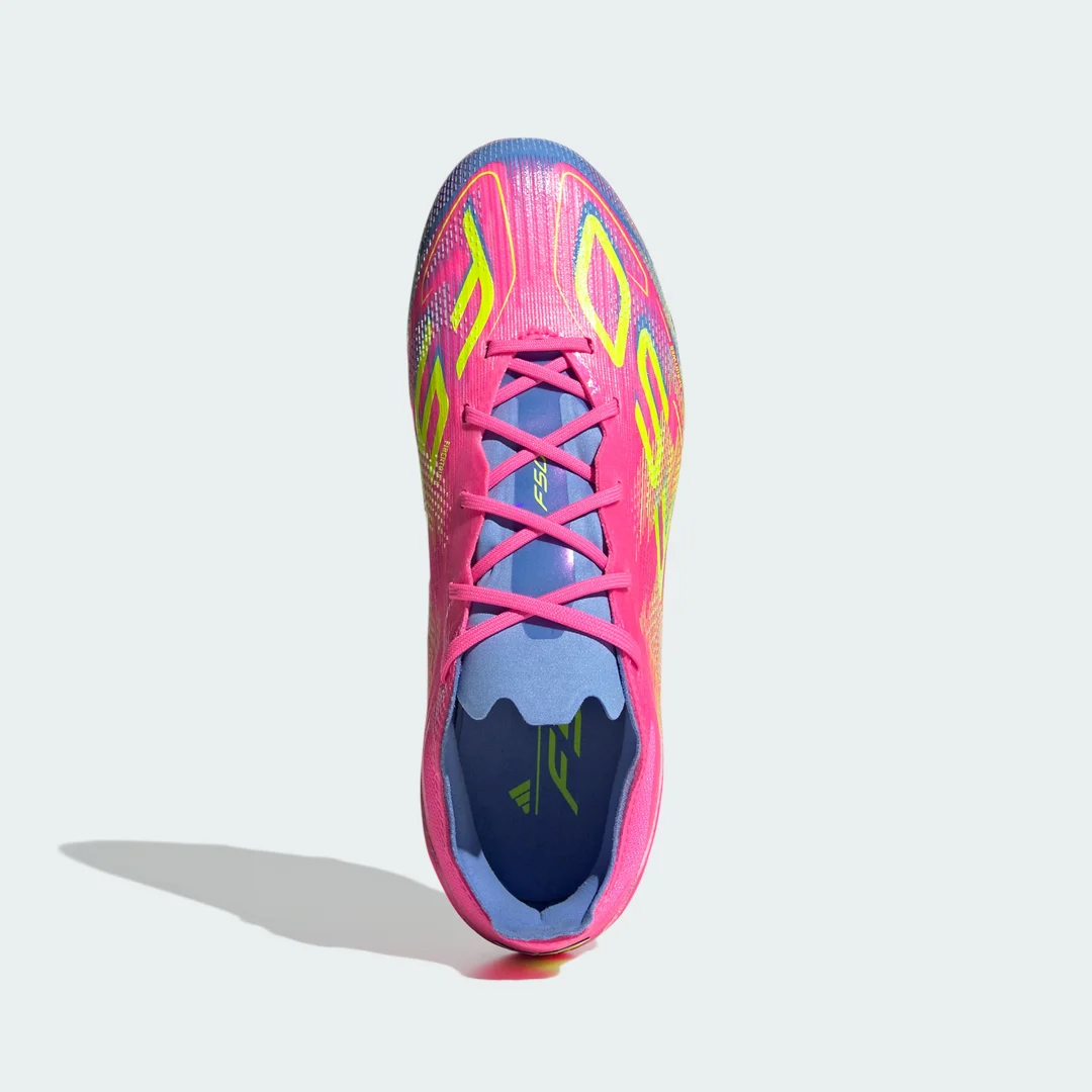 Detalle de Adidas Bota F50 Elite para césped natural seco (Adolescentes) – color Rosa