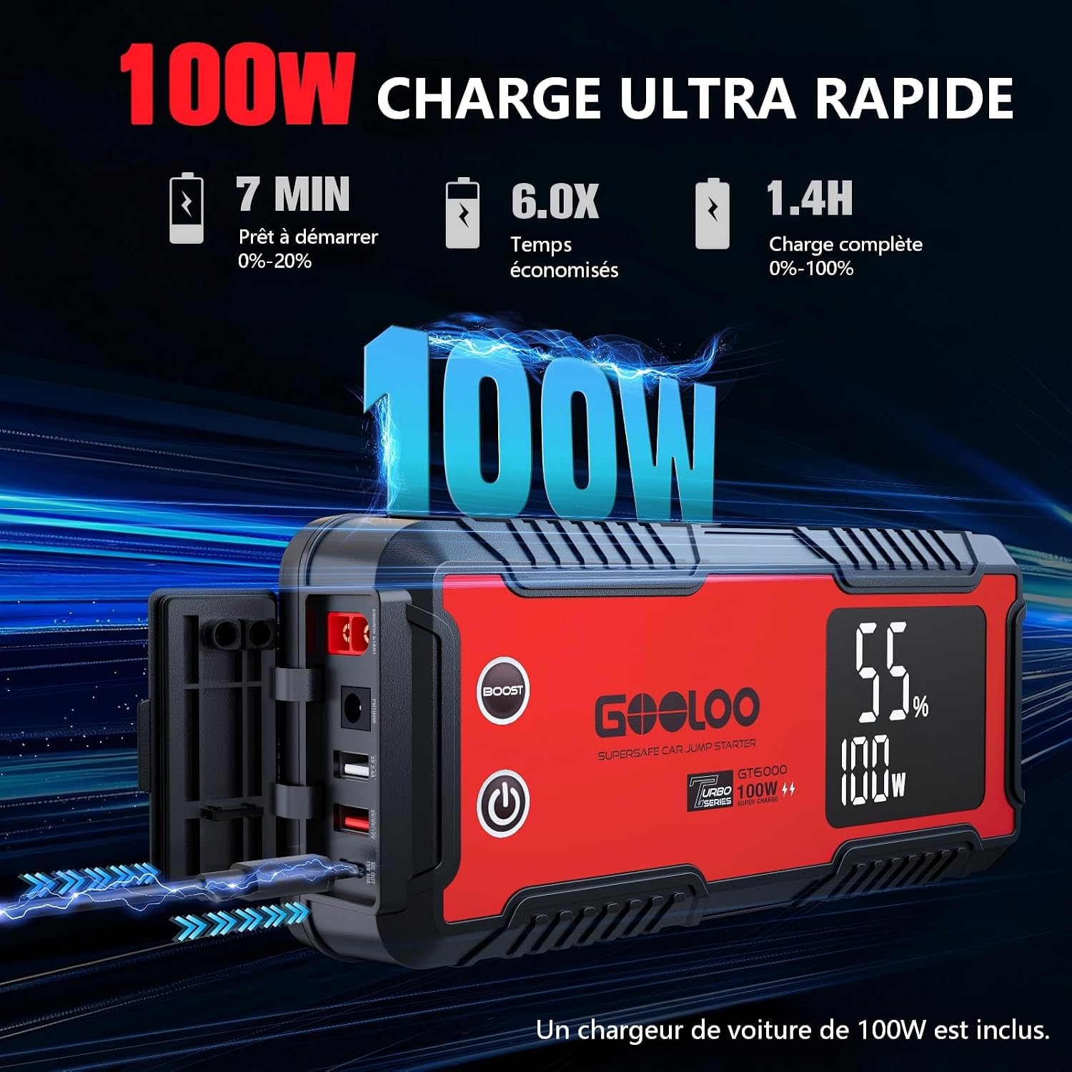 Detalle 1 de GOOLOO GT6000 Booster Batterie 6000A
