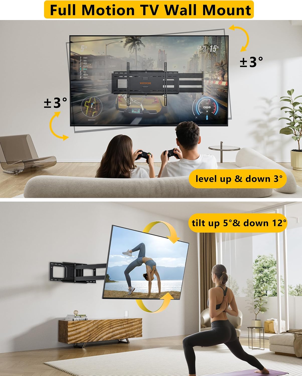Thumbnail 5 de WHYFONE Soporte TV 1219mm para 37-86"