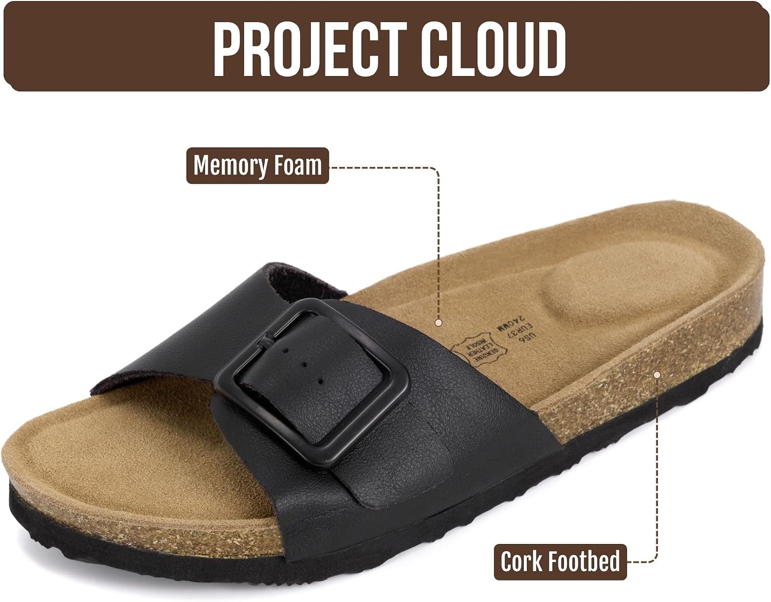 Detalle de Project Cloud Leather Sandals