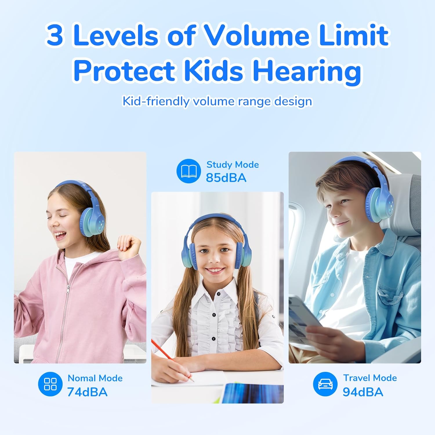 Thumbnail 1 de EarFun Kids Bluetooth Headphones 90H