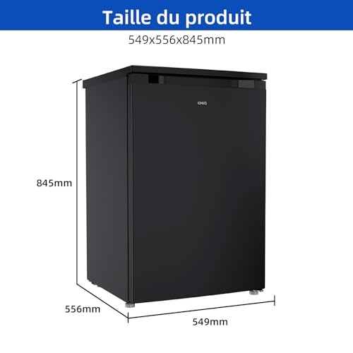 Thumbnail 1 de CHiQ CTT107BC, réfrigérateur une porte noir de 107 L avec compartiment séparé