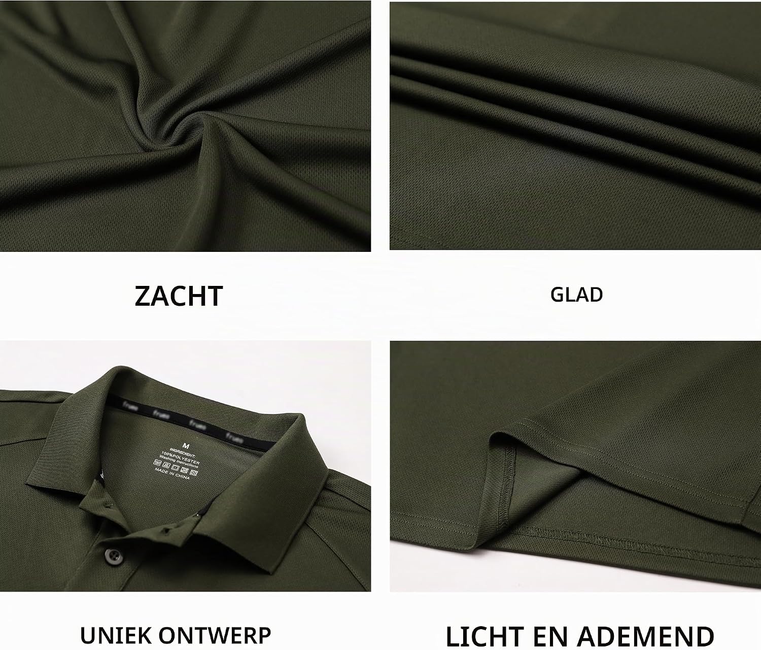 Detalle 2 de Gaiatiger poloshirts voor heren, 3-pack met korte mouwen, dry-fit en ademend