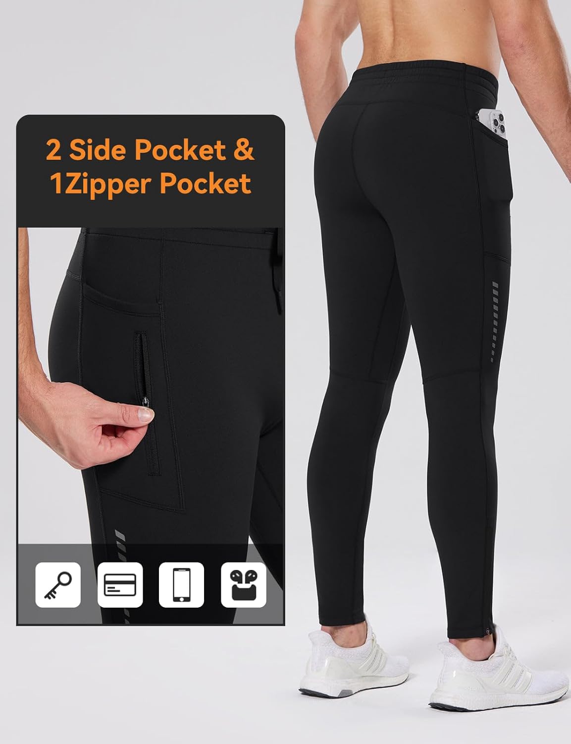 Thumbnail 1 de baleaf Men's Thermal Running Tights with Fleece Lining