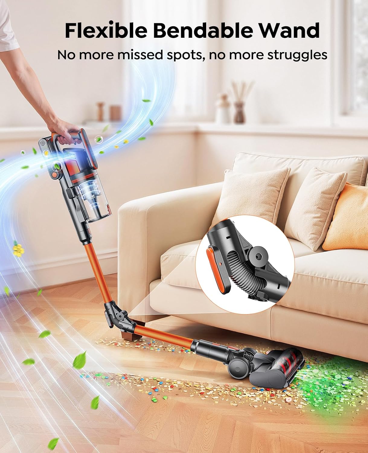 Detalle 2 de Cordless Vacuum Cleaner 50KPA 65Mins