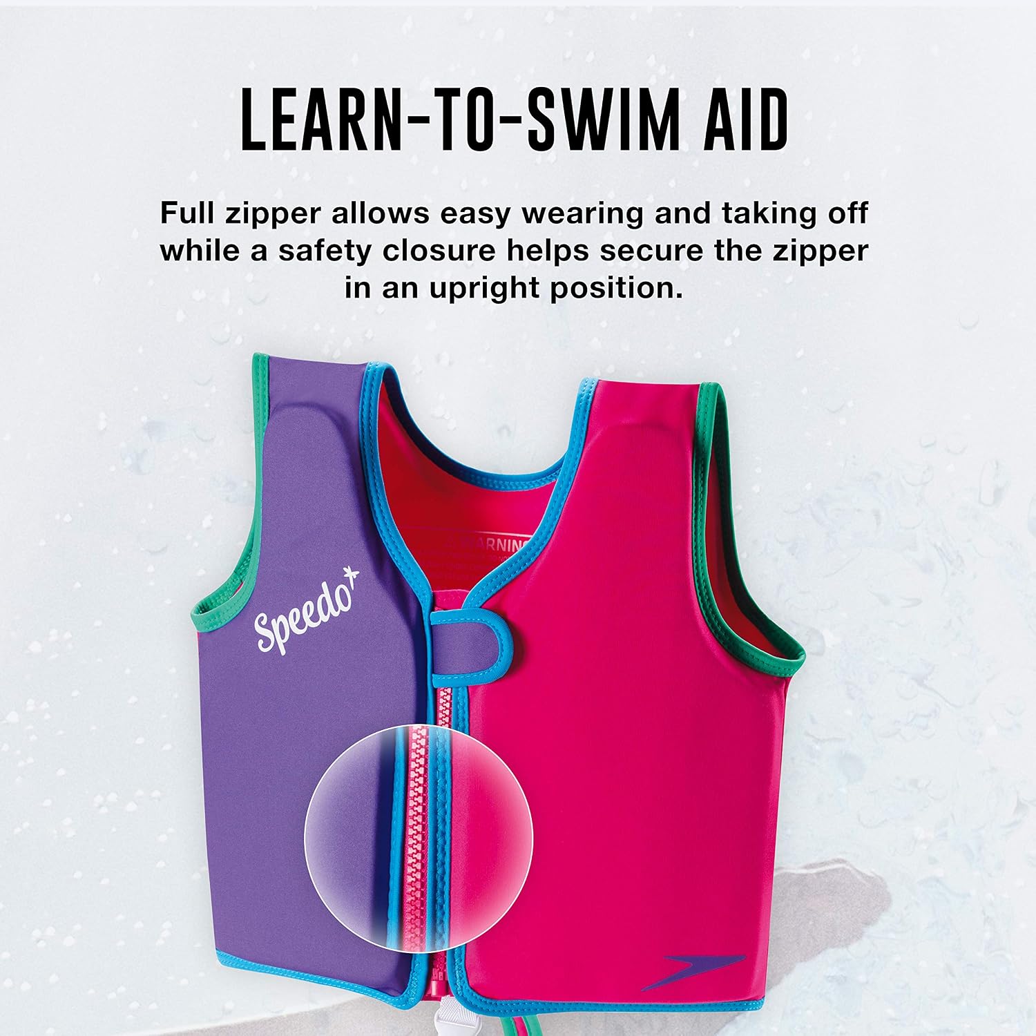Detalle 1 de Speedo Unisex-Child Swim Flotation Classic Vest, UPF 50+, Neoprene