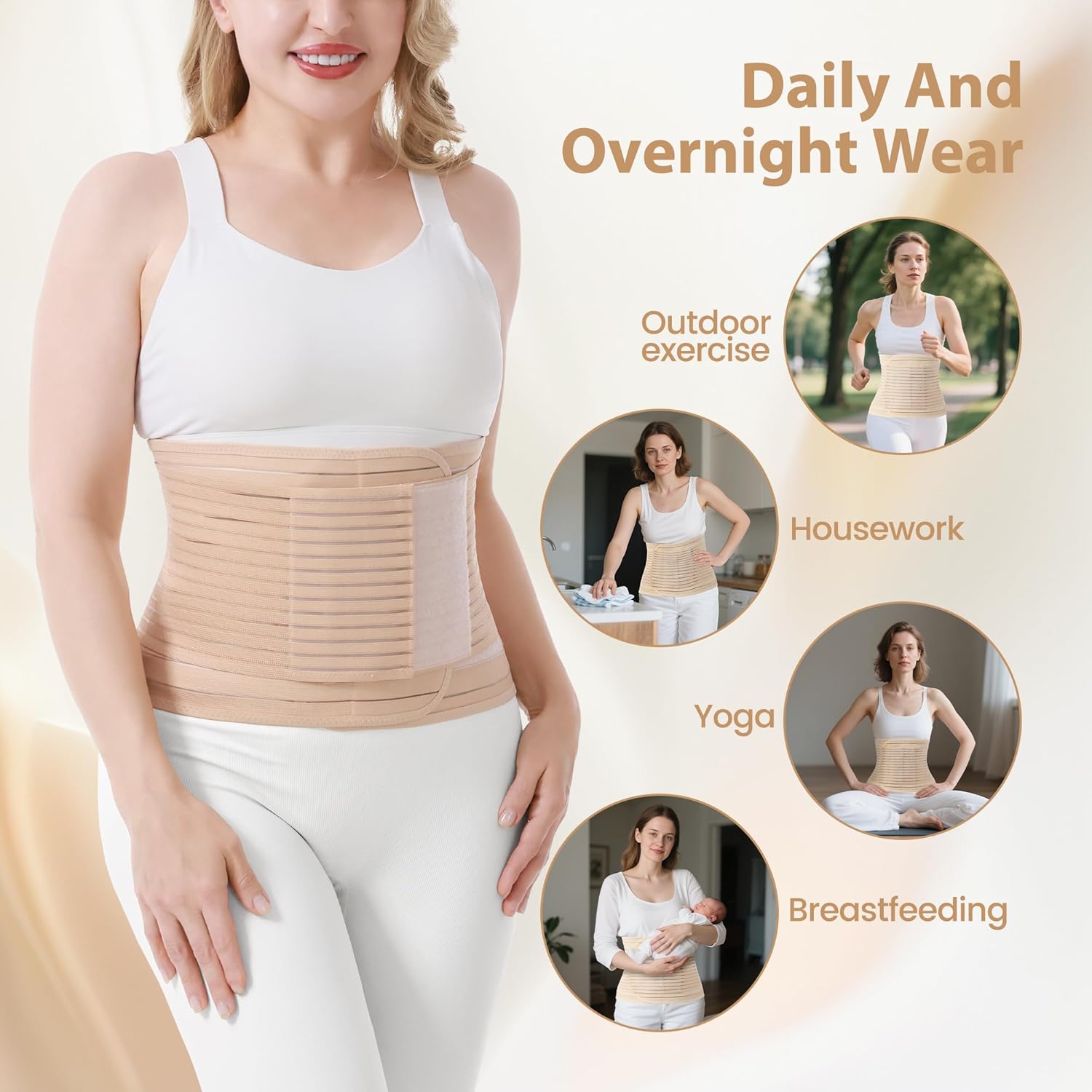 Thumbnail 5 de Trendyline Postpartum Belly Wrap for C-Section Recovery (Firm Compression, Adjustable & Breathable)