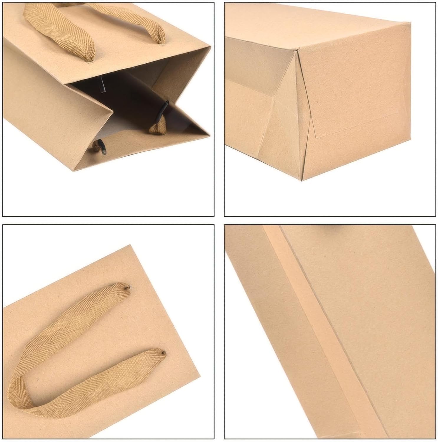 Detalle 2 de Kraft Paper Wine Bottle Carrier Pack of 12