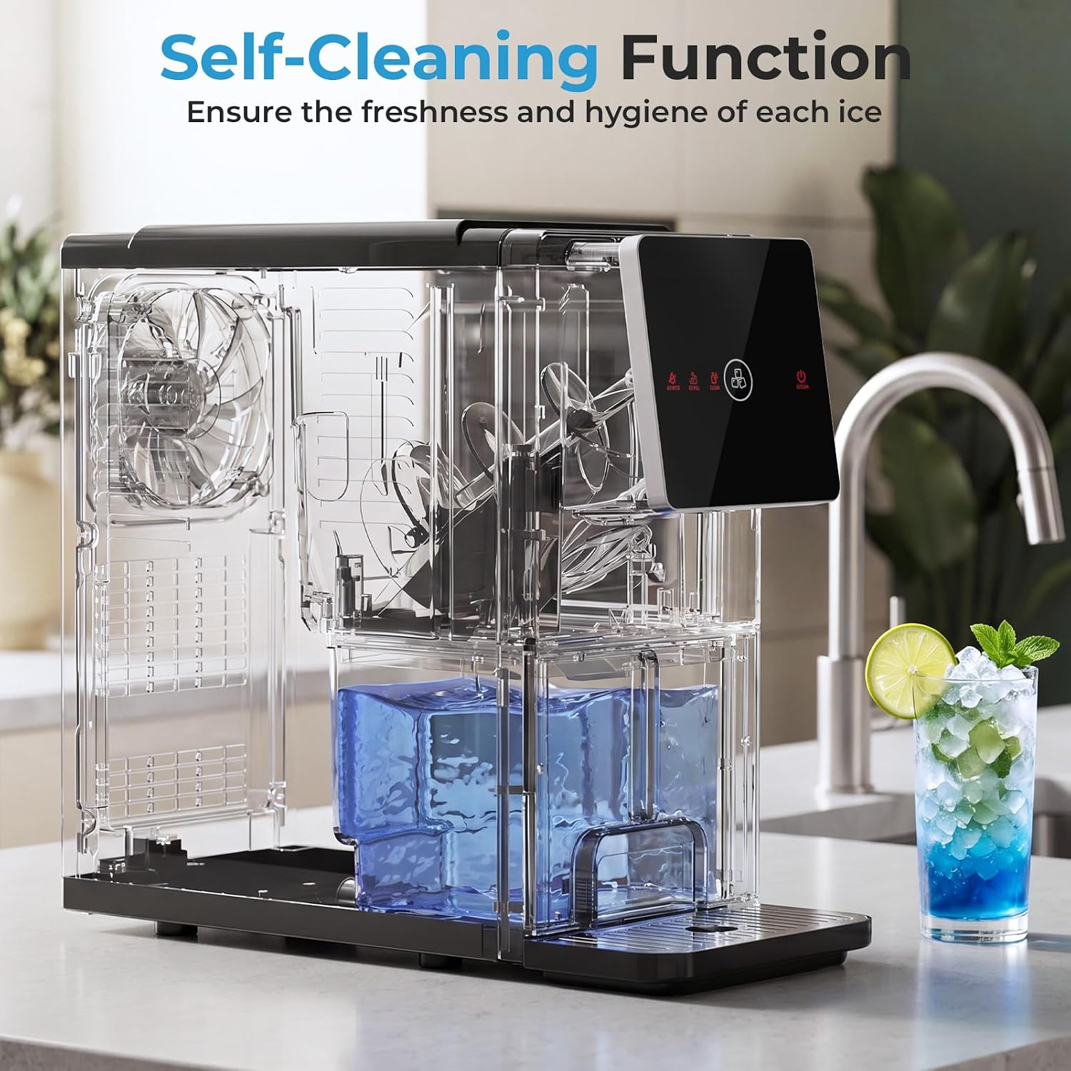 Detalle 2 de Antarctic Star HZB-15DN Nugget Ice Maker, Self-Dispensing and Self-Cleaning