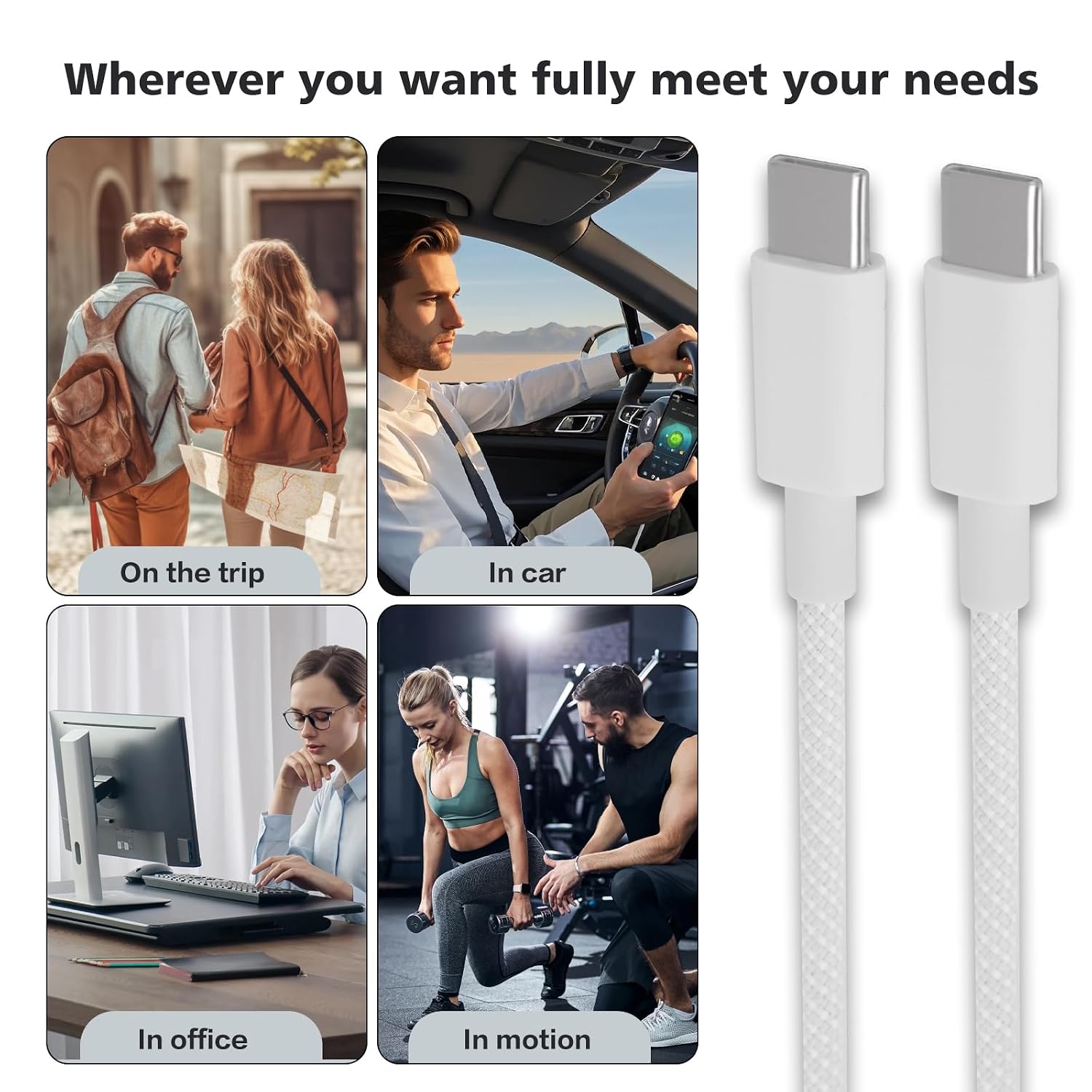 Thumbnail 6 de Newbetelas USB-C charging cable 10 ft