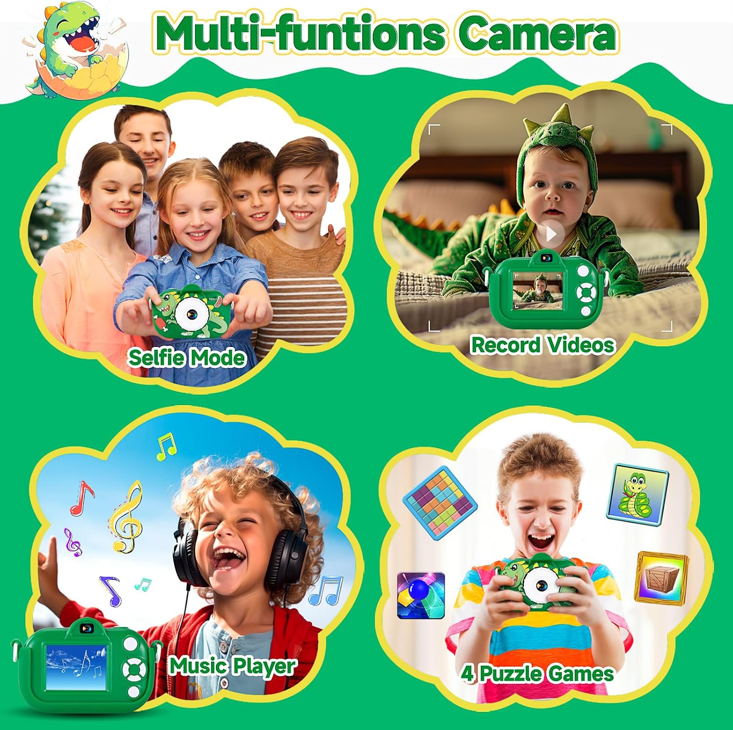 Detalle 2 de Kids Camera Toys for Boys 3-8 with 32GB SD Card