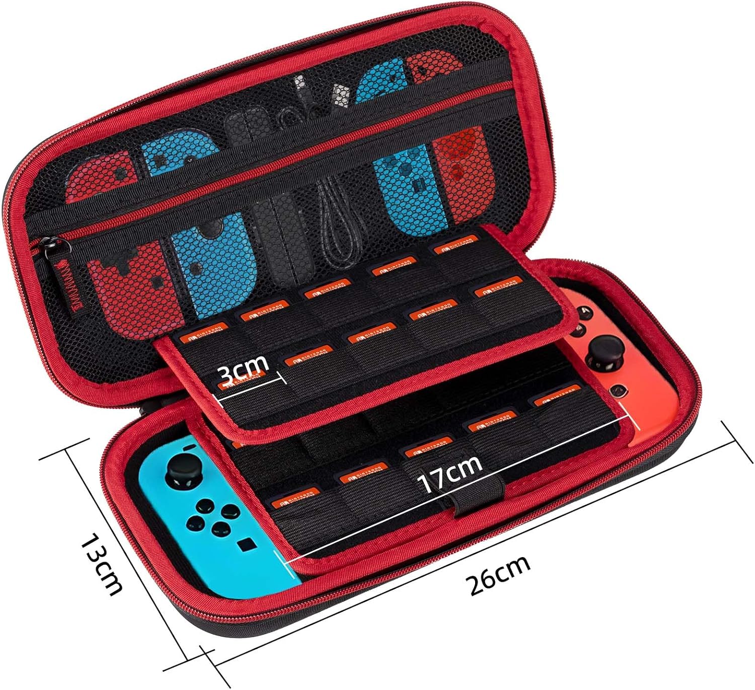 Thumbnail 5 de Carehabi Custodia per Nintendo Switch con organizer 19 giochi