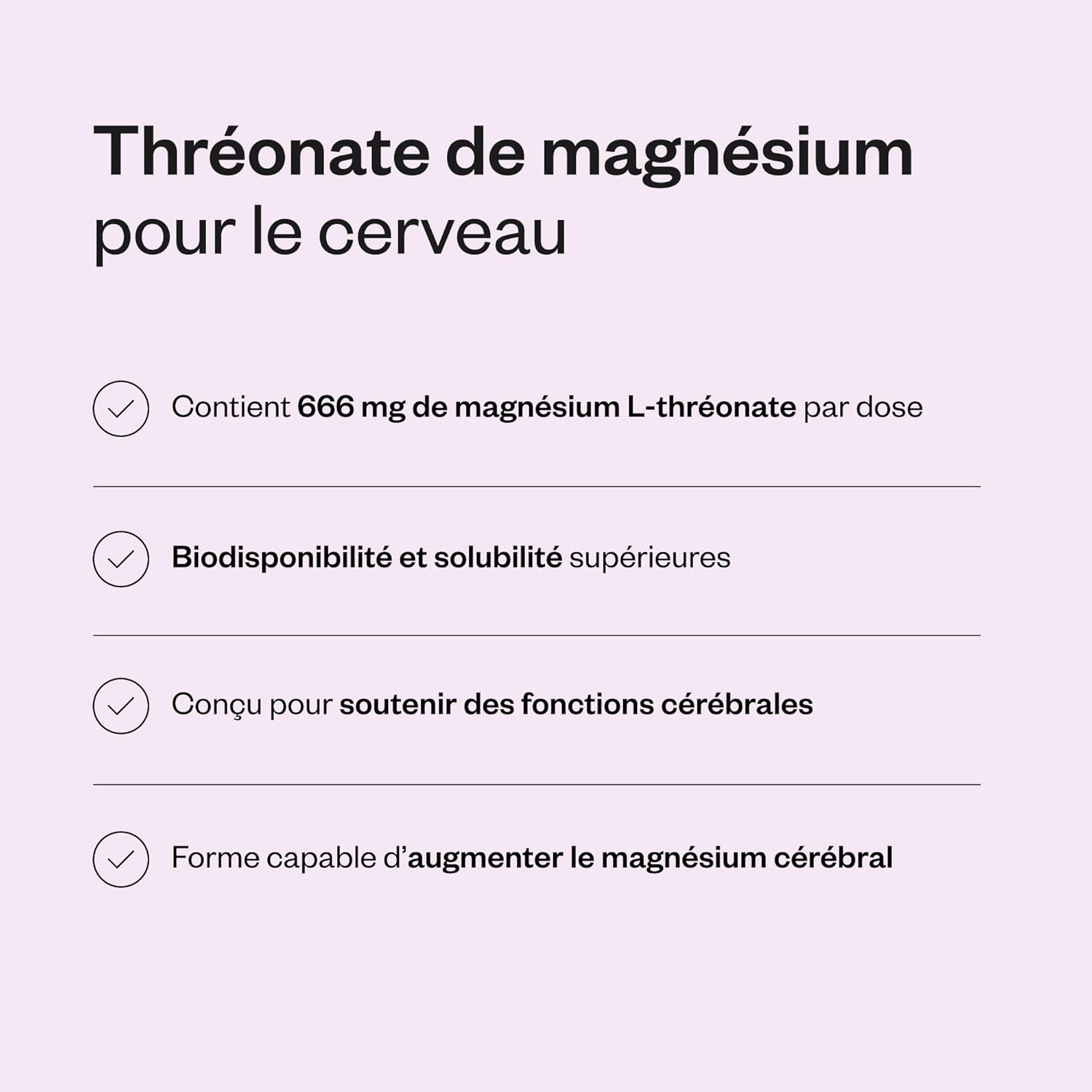 Thumbnail 3 de Magnesium L-Threonate (Magtein) 500 mg SUPERSMART : fatigue, concentration et soutien musculaire