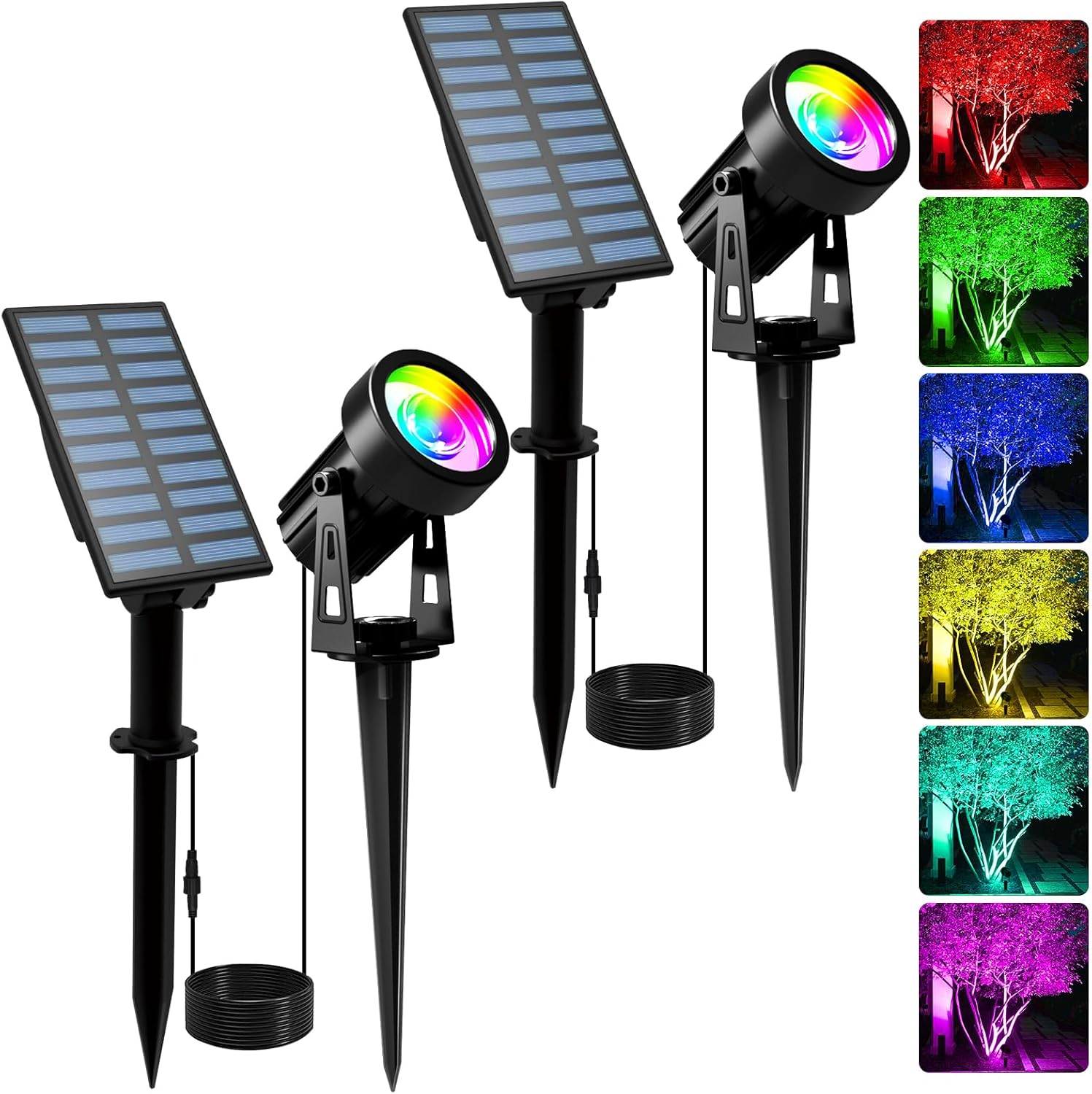 Thumbnail 6 de T-SUNUS Solarstrahler Außen – zuverlässige Gartenbeleuchtung mit 2 Modi, IP65, getrenntes Panel