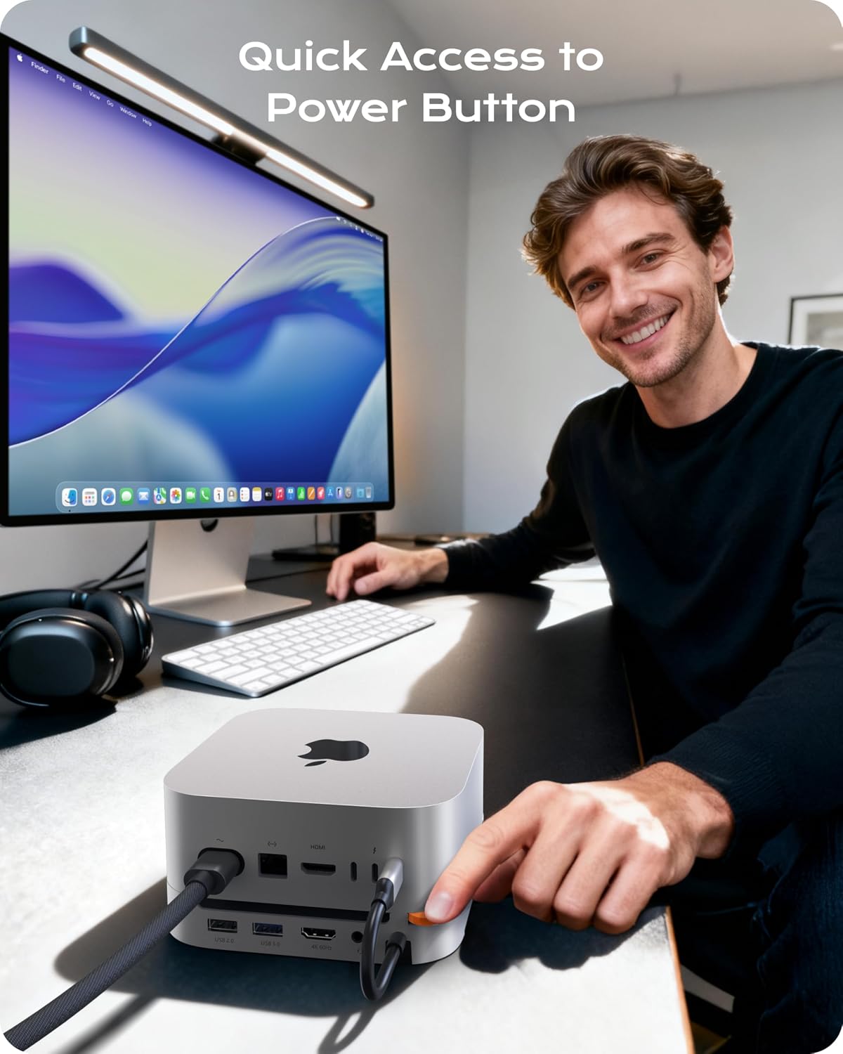 Thumbnail 6 de Stouchi Mac Mini M4 Dock: 8TB SSD Enclosure, 8-Port Hub & Power Button for a Neat Mac Mini Setup