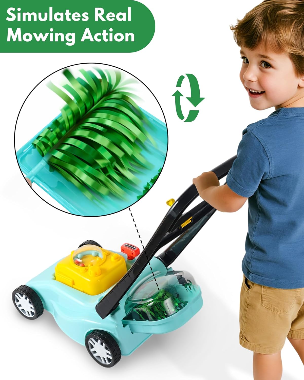 Thumbnail 1 de CT SPORTS Kids Lawn Mower: Realistic, Battery-Free Outdoor Toy (Blue)