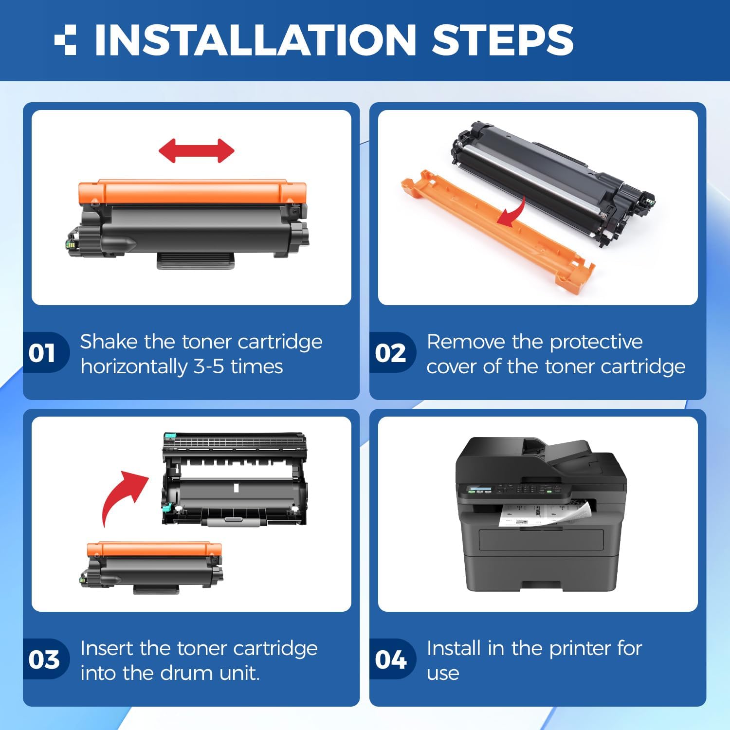 Detalle 1 de KingKJ TN830XL-2B TN830XL Black Toner Cartridge, 2-Pack for Brother