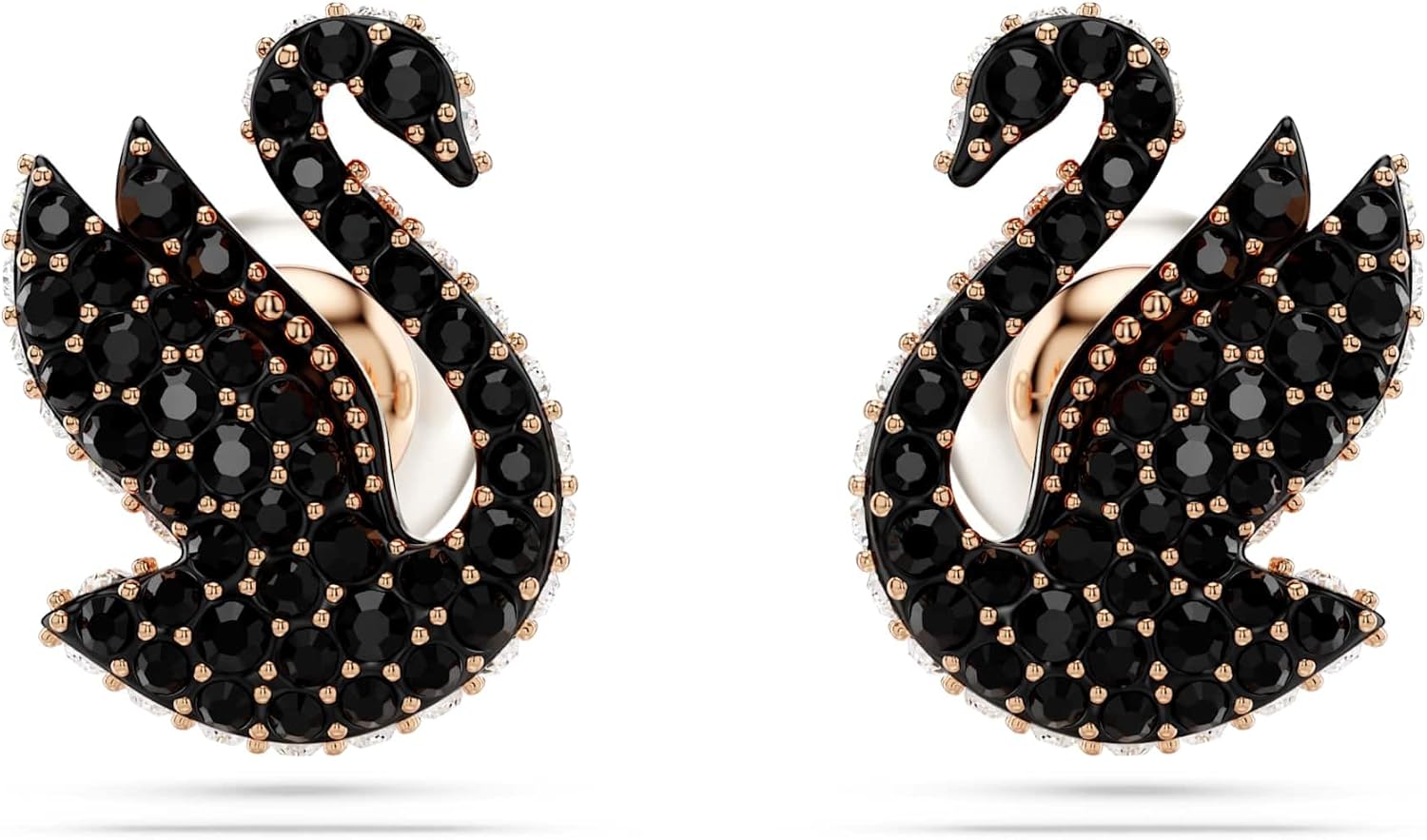 Thumbnail 6 de Swarovski Swan Collection : collier pavé noir et acier/rose doré, élégance intemporelle