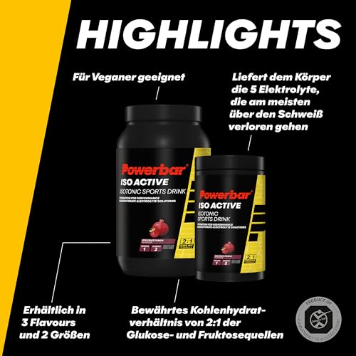 Detalle de Powerbar Isoactive Red Fruit 1320 g – Isotonisches Sportgetränk mit 5 Elektrolyten