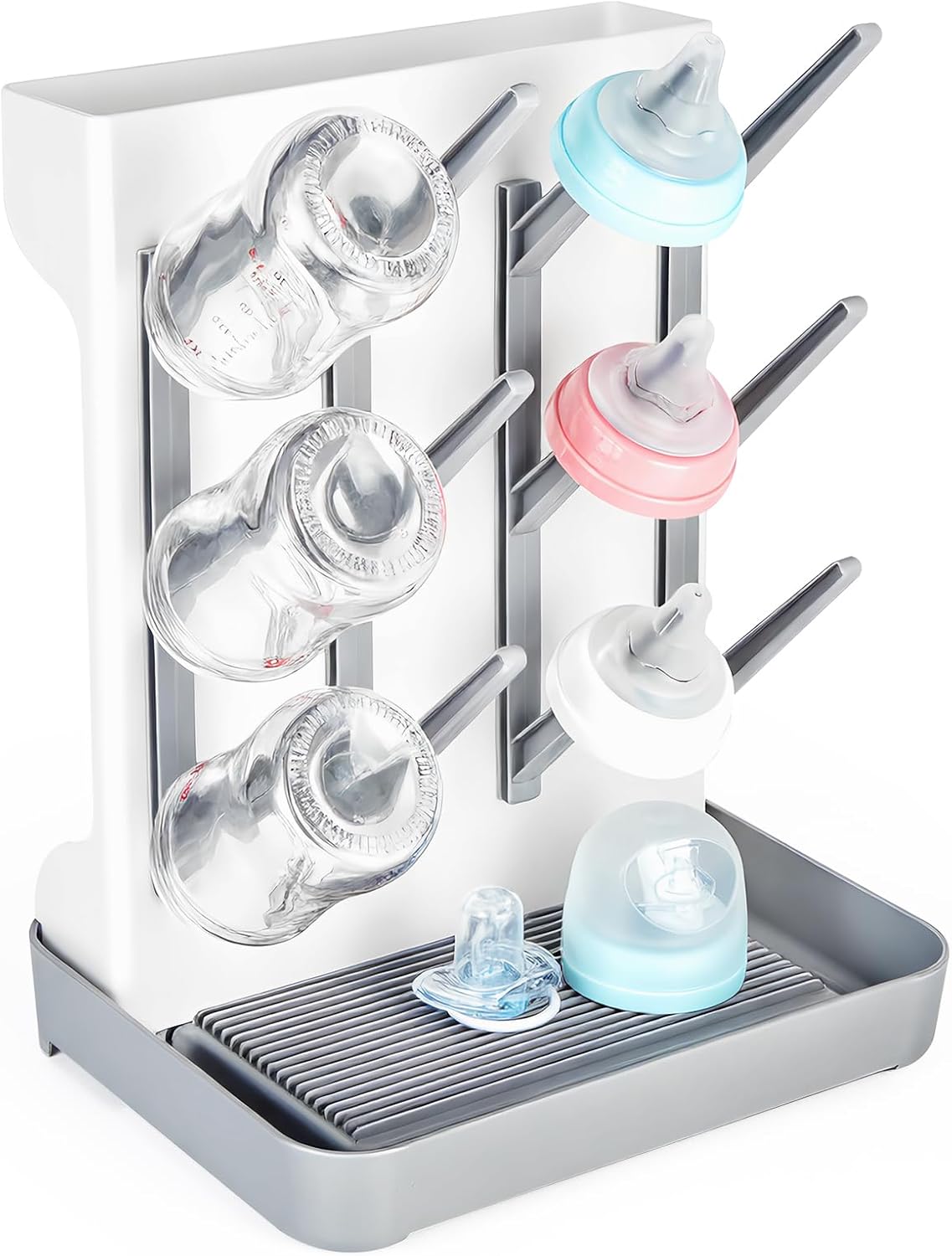 Detalle de Vicloon Large Vertical Baby Bottle Drying Rack with 12 Hooks