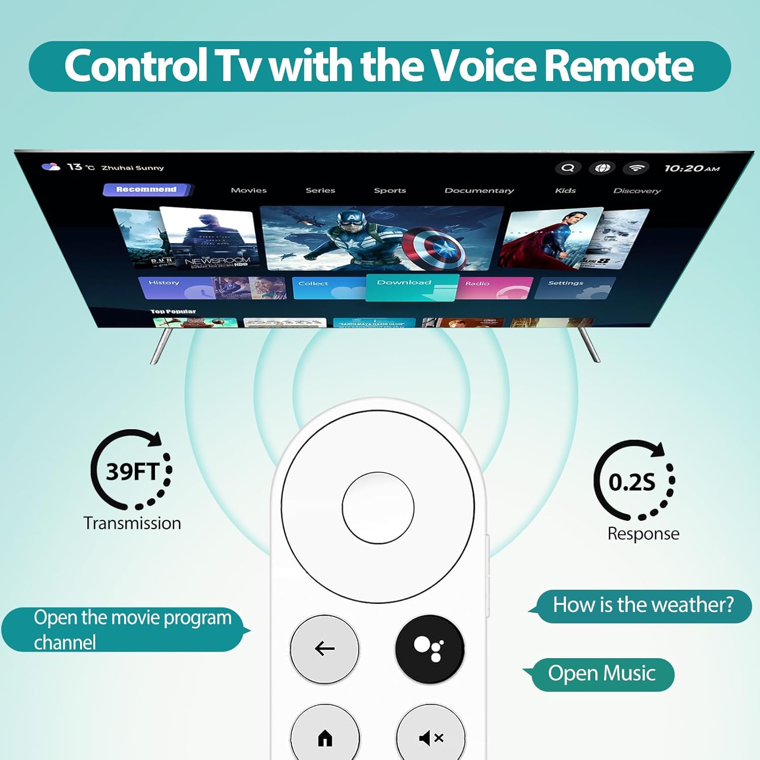 Thumbnail 2 de Replacement Voice Remote for Chromecast with Google TV / Google TV Streamer (Remote Control Only)