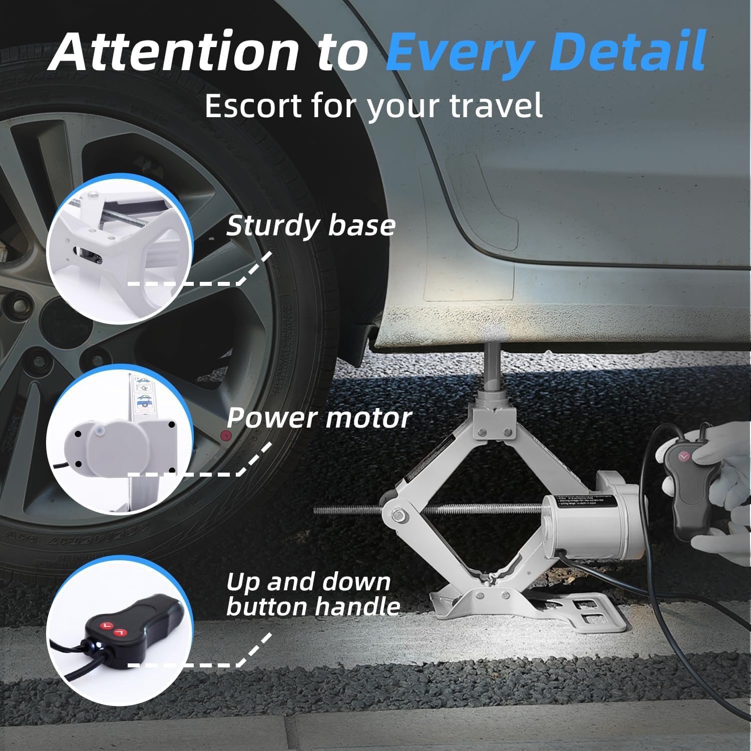 Detalle de STANDTALL Electric Car Jack 3T scissor jack for SUVs
