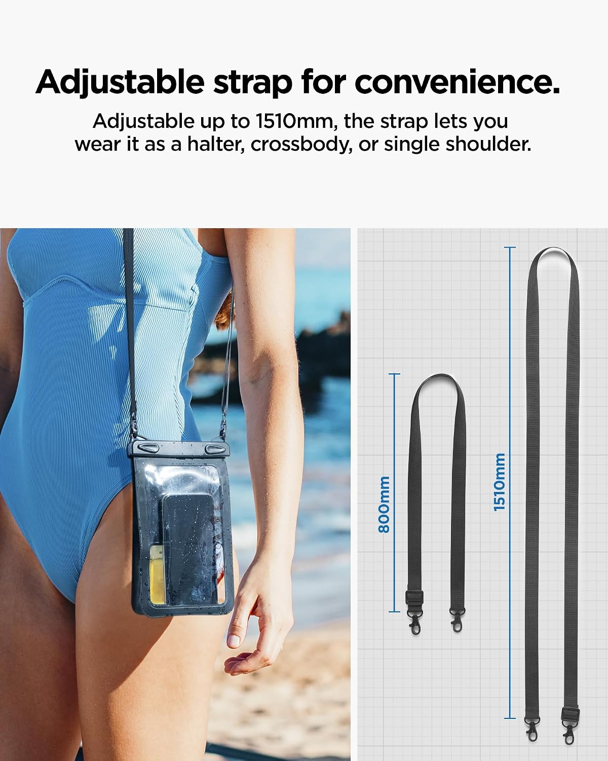 Thumbnail 6 de Spigen A603 AquaShield : pochette étanche double poche IPX8 avec bandoulière pour téléphone