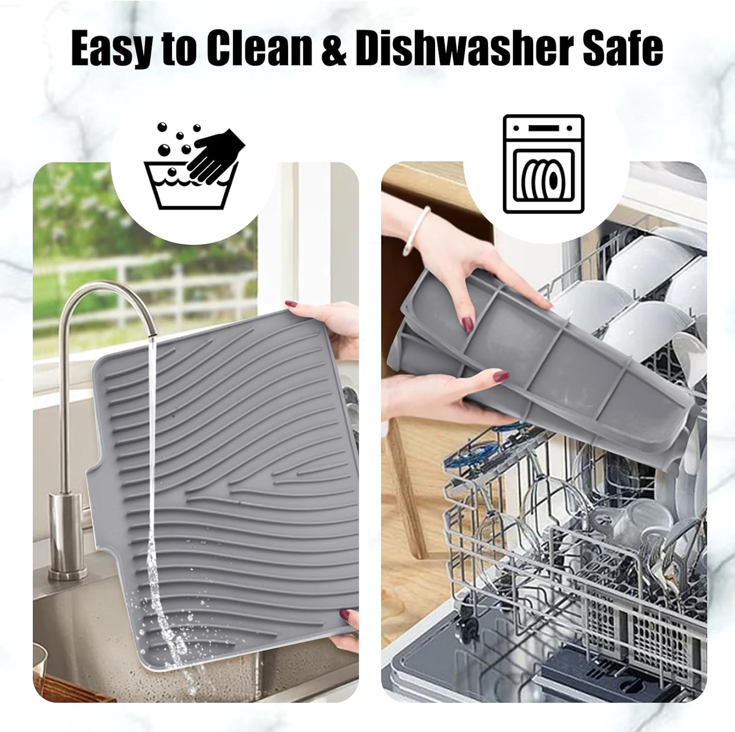 Thumbnail 4 de TIKNIK Silicone Dish Drying Mat 15.8" x 13" 🧽