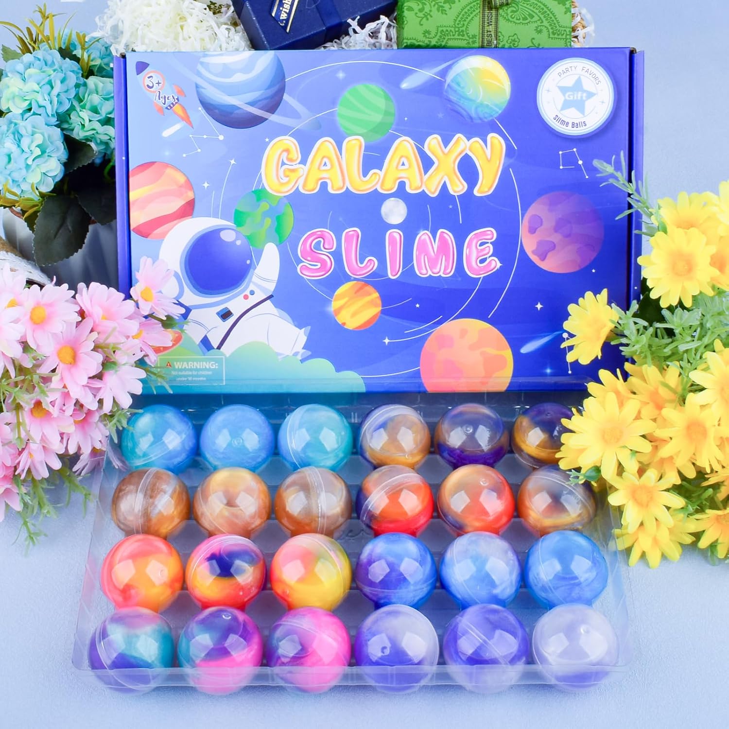 Thumbnail 6 de Galaxy Slime Party Favors for Kids slime ball blind box kit (9 jars) – non-sticky, sensory stress relief