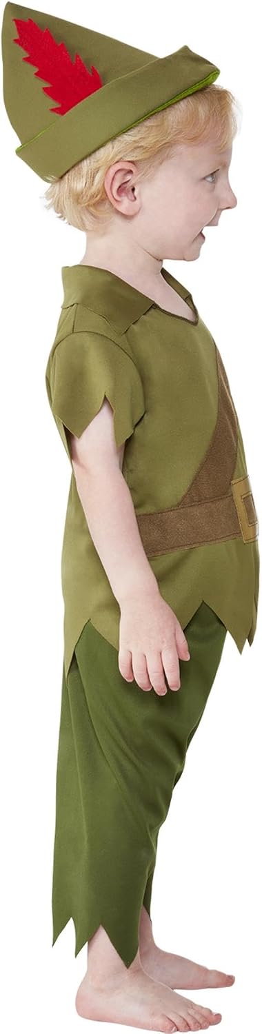Detalle 2 de Smiffys Robin Hood – zielony kostium dla malucha z czapką, topem i spodniami