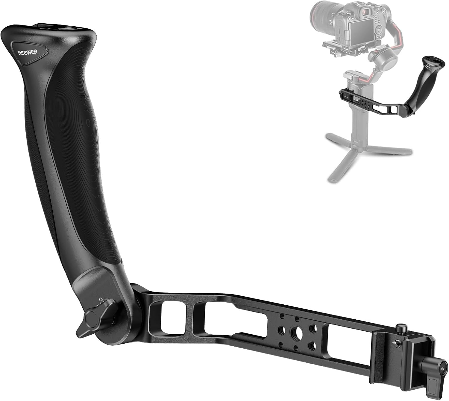 Detalle de NEEWER Basic CA143, maniglia gimbal regolabile per riprese dal basso (compatibile con serie DJI Ronin RS)
