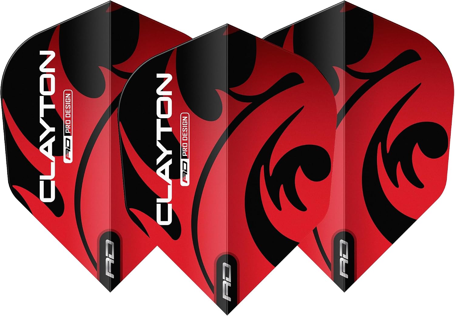 Detalle 2 de RED DRAGON Professional Player Hardcore Shape No. 6 Extra Thick Dart Flights – 100 Micron, 9 Flights per Pack