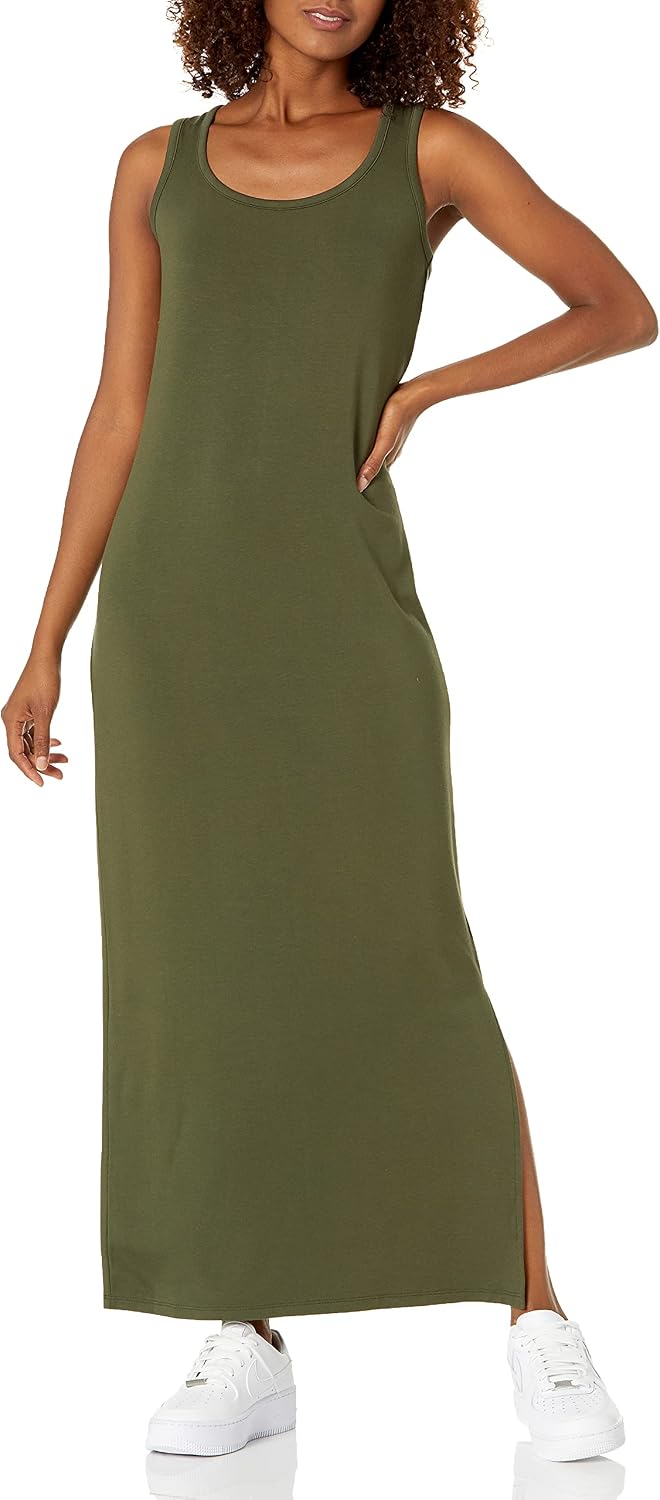 Detalle de Amazon Essentials Supersoft Terry Racerback Maxi Dress