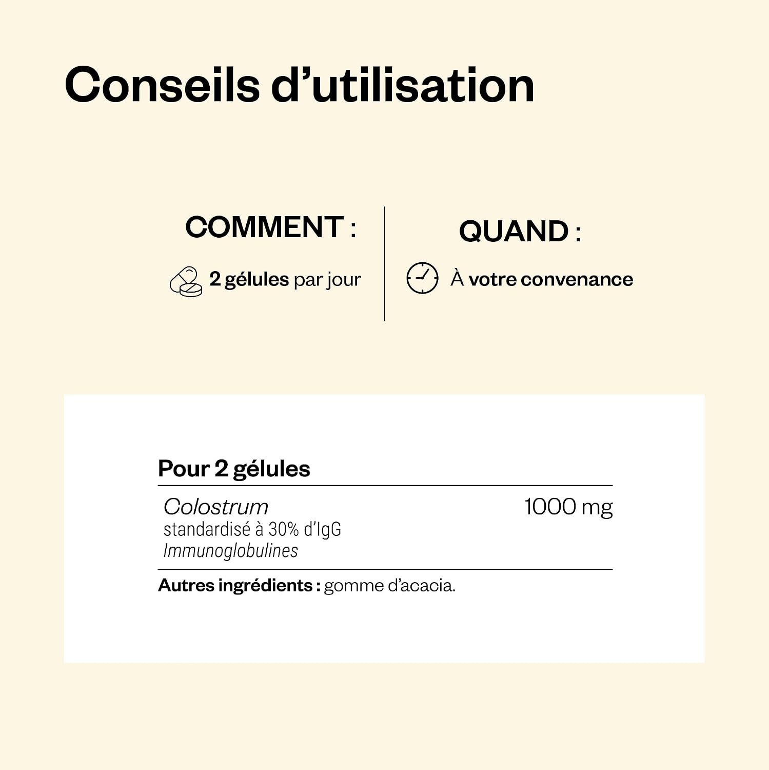 Detalle de Colostrum Supersmart — Colostrum standardisé à 30% IgG, 60 DRCaps™, végétarien et sans gluten